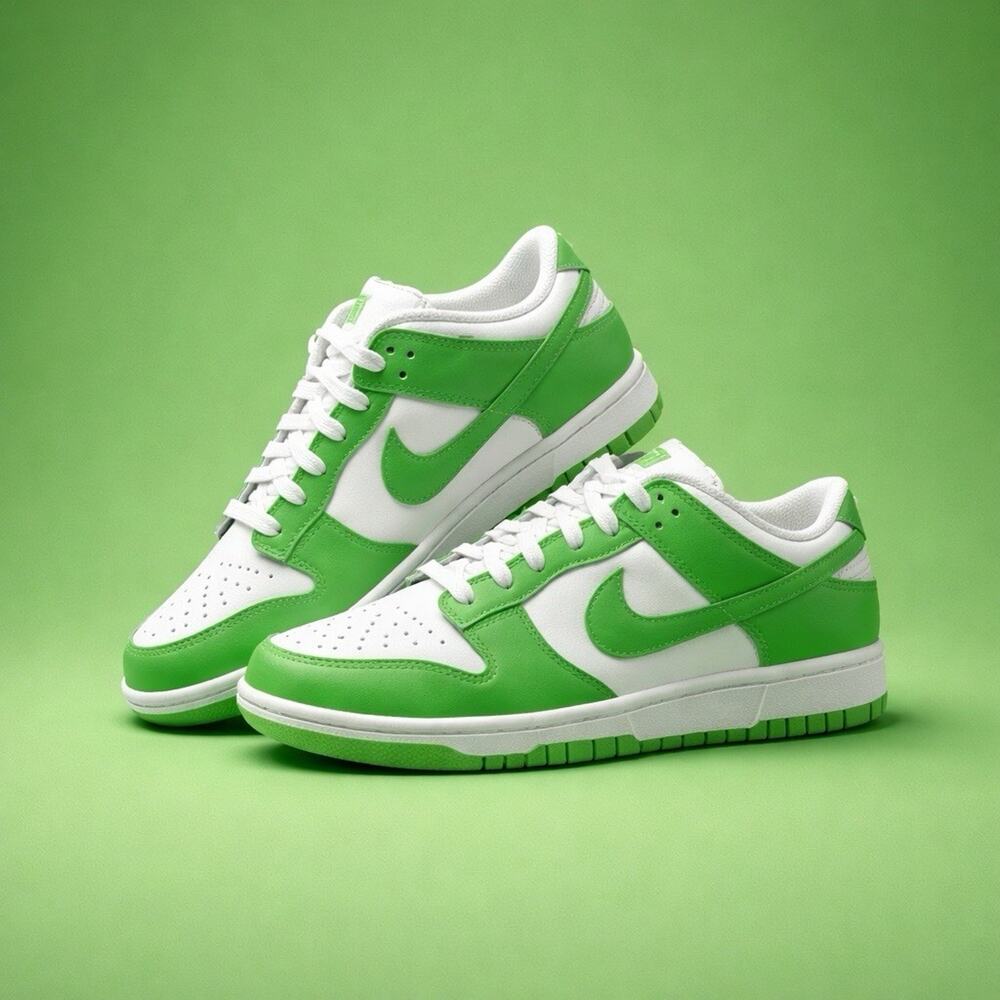 Size 10 Women’s 8.5 mens NIKE W DUNK LOW HV0842-133 Sail Green Strike White Neon - Picture 3 of 12